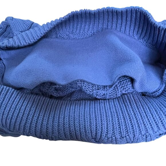 L.L. Bean Chunky Cable Knit Cotton Turtleneck Sweater M — Cozy Cottagecore Pullo - Picture 11 of 14